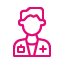 Health Care outline - PINK_doctor, physician, healthcare professional, medical expert, consultation
