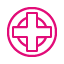 Health Care outline - PINK_healthcare, cross, medical, first aid, emergency