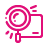 Innovation outline - pink_Magnifying Glass, analysis, investigation, discovery, research
