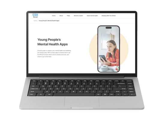 NHS Dorset Mental Health Website 540x405