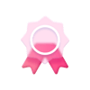 Pink Glass Icon Achievement Award