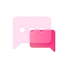 Pink Glass Icon Communication