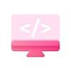 Pink Glass Icon Device Code