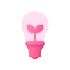 Pink Glass Icon Growth Light