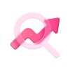 Pink Glass Icon Growth Search