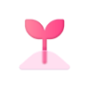 Pink Glass Icon Growth