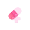 Pink Glass Icon Health Medicine