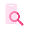 Pink Glass Icon Mobile Search