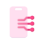Pink Glass Icon Mobile Tech Integration