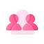Pink Glass Icon People Group