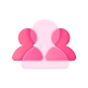 Pink Glass Icon People Group