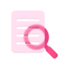 Pink Glass Icon Search List