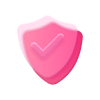 Pink Glass Icon Shield