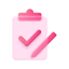 Pink Glass Icon Tick List 2
