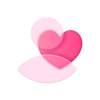 Pink Glass Icon Trust Person Heart Health