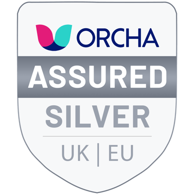 ORCHA Assured Badge - Regional Silver - UK & EU 1080x1080